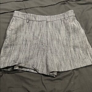 Express Women's Black and White Textured Shorts